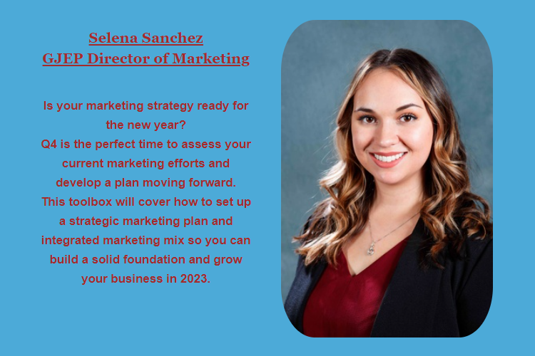 Selena Sanchez, GJEP Director of Marketing (photo)